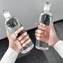 500/700 ml aukštos kokybės stiklinis vandens butelis su laiko žymekliu Creative didelės talpos nepralaidus gėrimų butelis Sporto vandens buteliai su maišeliu 500ml(material glass+bag)