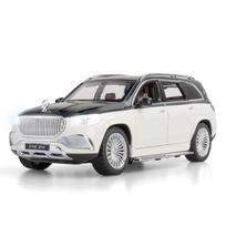 1/24 Scale Gls600 lydinio modelio automobilio vaikiškų žaislinių automobilių dovanų papuošalų modeliavimo visureigio automobilio modelio berniukų kolekcija 1/24-20.5x9x6cm juoda/balta