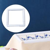 Clip Frame Kvadratinis siuvinėjimo lankelis Tvirtas, lengvai montuojamas kryžminio dygsnio užsegimas, skirtas pasidaryk pats 15.2cmx15.2cm white