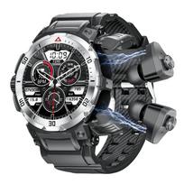 Rainbuvvy GT100 Pro Išmanusis Laikrodis su TWS Ausinėmis 2-in-1 Bluetooth Skambučiai Širdies Ritmo Stebėjimas Miego Stebėjimas Sportinis Laikrodis su Ausinėmis sidabras