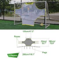 Treniruočių futbolo taikinys futbolo treniruočių smūgis į vartų tinklą nešiojamas futbolo kamuolys vaikams futbolo treniruočių įrankis 5 Players