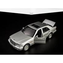 1/32 Benz W140 klasikinio žaislinio automobilio modelis, liejamo lydinio miniatiūrinis garsas ir šviesa, traukimas atgal 1:32 kolekcijos dovana berniukui sidabras