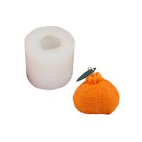 Tangerine Shaped Silicone Candle Molds Chocolate Fondant Silicone Molds for Epoxy Resin Candle Soap Home Decoration 1 white