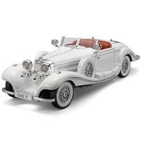 1/18 1936 m. Benzs 500K lydinio klasikinio automobilio modelis Diecast metalinis retro transporto priemonių automobilio modelis Simuliacinis garsas ir šviesa Vaikų žaislas Dovana balta