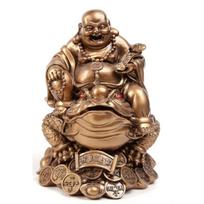 Papuošalai Mido Budos Vėžlys ir Budos Statulėlė Skulptūra Derva Modernaus Meno Statula, Namų Feng Shui Dekoras Rupūžė Juokiantis Budas 4.5X6.2X7.2CM ruda