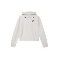 Nike Sportswear Tech Fleece Oversized Logo Embroidery Pattern Hoodie Women Sweatshirt Light-Gray FV6323-013 M