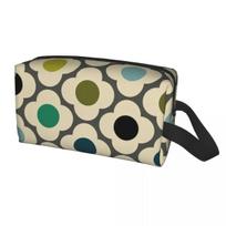 Kelioninis Orla Kiely tapetų tualetinių reikmenų krepšys Mieli gėlių raštai Gėlių retro kosmetikos makiažo organizatorius Moterims Grožio laikymo dėžutė Dopp Kit 25.5x16x12.5CM smėlis