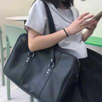 New Women Japanese JK Uniform PU Bag Student Commuter School Bag Large Capacity One Shoulder Straddle Bags Handbag ToteBag