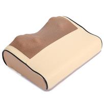 Back Neck Massager Infrared Heating Electric Shoulder Foot Massage Pillow Deep Tissue Kneading For Waist Legs Shoulder Women Men US Plug smėlis