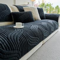 Aukštos Kokybės Pliušinė Sofa Pagalvėlė Neslystantis Užvalkalas Dekoratyvinis Pledukas Rudeniui ir Žiemai Vieno Gabalo Dizainas Jaukus Sofos Pagalvėlė 70 x 70cm tamsiai pilka spalva
