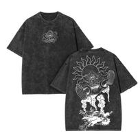 VIENAS GABALAS Anime Tendencijų Sprogimas Nika Luffy Gear5 Harajuku Retro Medvilniniai skalbti marškinėliai Vyriški Streetwear Dydžio perteklius Moteriški Unisex Viršutinė dalis L
