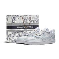 Nike Court Borough Low top Skateboard Shoes Women's Blue White BQ5448-100(Team177---BOX) 38
