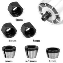 6/12 vnt. 6/6,35/8 mm frezos griebtuvo adapteris, griebtuvai, graviravimo, apipjaustymo mašina, elektrinės frezos priedai