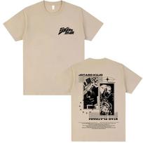 Anime JoJo's Bizarre Adventure Kujo Jotaro Star Platinum Graphic T-shirt Men Women Casual Cotton Vintage Short Sleeve T Shirts 4XL