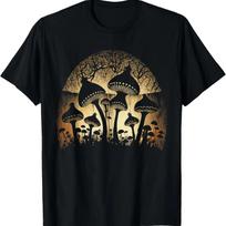 Cottagecore Mushrooms Nature Forest Garden Lover T-Shirt S juoda
