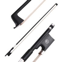 Gerai subalansuotas anglies pluošto 1/4 smuikas, smuikas, apvalus lazdelė, išskirtinė arklio ašutų juodmedžio varlė for 3 4 violin