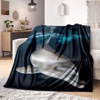 Povandeninio pasaulio žuvų delfinų rašto spausdinimas Minkšta flanelinė antklodė paklodė Sofa Biuro oro kondicionierius Užmetimo antklodė Dovana 75x90cm
