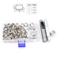 Eyelet Punch Die įrankių rinkinys Odinis amatų reklamjuosčių rinkinys Eyelets tarpiklių poveržlė 100set 10MM