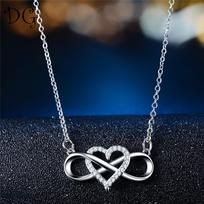 Fashion 8 Pendant Necklace with Infinite Love Mobius Rose Gold Necklace as a Birthday Gift for Friends sidabras