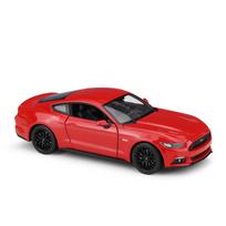 1/24 Scale Welly 2015 Ford Mustang GT Lengvojo lydinio automobilio modelis Metalinės žaislinės transporto priemonės Automobilių modelis Aukštos modeliavimo kolekcijos Vaikų dovanos 1/24-19x7.5x7cm raudona