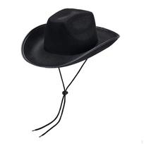 Cowboy Hat Cowgirl Adults Gentleman Jazz Kepurė nuo saulės, skirta žygiams lauke juoda