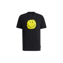 Adidas Neo Smiley Face Print Sports Round Neck T-Shirt Men Tops Black H62013 L