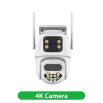 Trijų objektyvų trijų ekranų Wi-Fi PTZ kamera 6K 4K HD lauko IP kamera automatinio sekimo vaizdo stebėjimo CCTV kamera P2P ICSEE 4K Camera