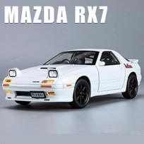 1/24 Mazda RX7 Lydinio Sportinio Automobilio Modelis Diecasts Metalinis Žaislas Lenktyniniai Automobiliai Automobilio Modelis Simuliacija Garsas ir Šviesa Vaikų Žaislas Dovana balta