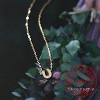 925 prabos sidabras Klasikinis min Pasagos Choker vėrinys Pakabukas moterims 14K paauksuoti vėriniai Vestuvių vakarėlio papuošalai Dovana 40cm