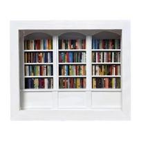 Nerimo Knygų Lentyna Miniatiūrinė Biblioteka su 200 Vnt. Mini Knygų Atsikratykite Savo Nerimo balta