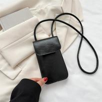 Laisvalaikio moteriškos rankinės Pu odinės piniginės Vienspalvės Mobilusis Telefonas Piniginė Moteris Crossbody Pečių Krepšys Rankinė Pinigai Pasiuntinių krepšys 10.5x0.5x18.5cm juoda
