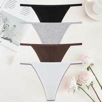 4 vnt./rinkinys moterims seksualios G-string plonos dirželio moteriškos stringelės apatiniai intymios kelnaitės žemo juosmens kelnaitės apatiniai medvilninės T formos kelnaitės S&Set