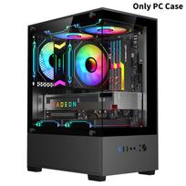 Skaidrus stalinio kompiuterio dėklas Kompiuterio bokštas M-Atx Itx pagrindinės plokštės 240 mm ventiliatoriams 3,5 colio kietojo disko prailginimo pagrindas 2,5 mm SSD laikiklis Black Only PC Case