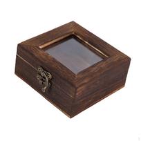 Vitrina juvelyriniams dirbiniams ir eksponatams su skaidriu dangčiu 30cmx30cmx4.5cm