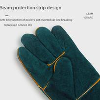 Pet Protection Gloves: Anti-Bite, Anti-Scratch, Dog Training, Cat Nail Clippers, Hamster-Safe, Thick and Long, Size 6. 35 cm tamsiai žalia spalva