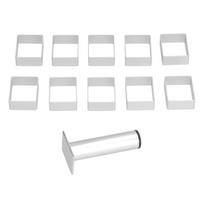 Nerūdijančio plieno pyrago formelių rinkinys Mėnulio pyrago sausainių konditerijos fondanto formelė Kepimo įrankis virtuveiMažas white