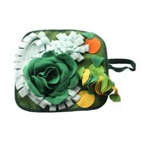Pet Sniffing Pad Interactive Guinea Pigs Snuffle Mat Slow Feeding Rabbits Foraging žalia