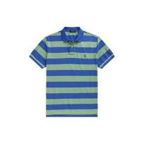 Polo Ralph Lauren SS22 Striped Color Block Slim Fit Short Sleeve Polo Shirt Men tops Green MNPOKNI1N821585-300 XS