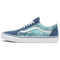 Vans Old Skool Drobė Žemi Batai Ritinėjimui Unisex Sportbačiai Mėlyni Balti VN0A3WKT4PC 36