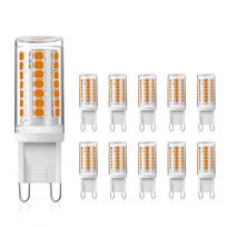 10 vnt. pritemdoma LED G9 lemputė, be mirgėjimo, 220V, 45 LED 2835SMD, 4W LED lempa, keraminis laikiklis, šviestuvų šviesos, apšvietimas WARM WHITE 10PCS BULB
