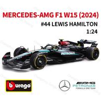 Bburago 1:24 Mercedes 2024 AMG W15 E Performance #44 #63 Lewis Hamilton F1 Formulės Automobilis Statybinis Liejinio Lydinio Modelis