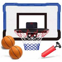 Kids' Transparent Overdoor Basketball Hoop and Backboard Set