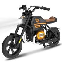 Elektrinis vaikiškas motociklas - RCB - R9 - 200W - 25km/h - Aplinkos apšvietimas - Juodas