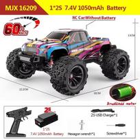 2024 m. Naujas 1/16 4WD RC automobilis, didelis greitis 70 km/h laipiojimo lenktyninis dreifas, didelis arklio galias, bešepetėlis RC lenktyninis automobilis RC automobilis visureigio sunkvežimio žaislas Vaikų dovana raudona