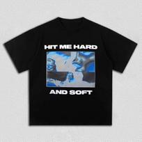 Billie Eilish Plakatas Grafinis Spaudinys Marškinėliai Vyrams Moterims Medvilniniai Streetwear Hip Hop Y2k Apvalus Kaklas Madingi Dydeli Viršutiniai Drabužiai Vasaros Nauji Marškinėliai 4XL