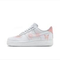 Nike Air Force 1 Neslystantys Atsparūs dilimui Balansas Žemi Kateboardo Batai Unisex Balti Rožiniai HF0729-001(Komanda384-A) 36.5