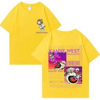 Kanye West Graduation Bear Double Sided Printed T shirt Men Women Fashion Hip Hop Cool Tops short sleeve Unisex T-shirts 4XL