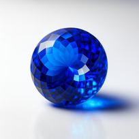 26 karatų natūralus nepriekaištingas Ceilono mėlynas laisvas safyras, apvalaus pjūvio, sertifikuotas brangakmenis 17.2 mm approx. mėlyna