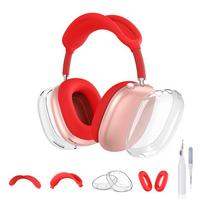 AirPods Max Silicone TPU Protective Case: Solid Color Shell with Cleaning Feature for Apple Bluetooth Headset AirPods Max