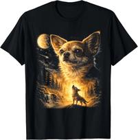 Čihuahua Loja į Mėnulį Vintažiniai Juokingi Čihuahua Šunų Marškinėliai unisex Marškinėliai 2XL